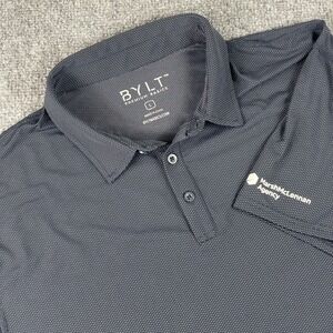 BYLT Premium‎ Basics Polo Shirt Large Blue Golf Athletic Training Stretch Men's